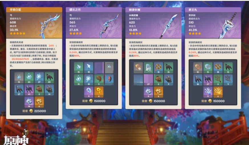 原神2.2版本新武器卡池是什么 2.2版本新武器卡池介绍