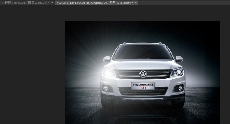 如何用Photoshop制作汽车射灯效果 Photoshop制作汽车射灯效果教程